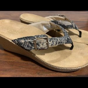 Vionic Snake Skin Wedges
